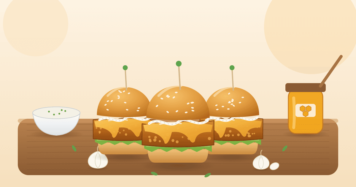 Crispy Honey Garlic Chicken Sliders with Ranch