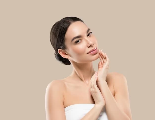 Woman with radiant, healthy skin after using PrimeBiome